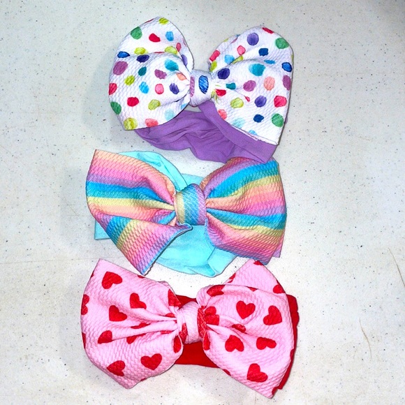Other - 🎉HP🎉NWT 3 Pack 6” Large Headband Hair Bows